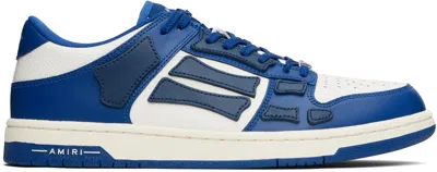 AMIRI NAVY & WHITE SKEL TOP LOW SNEAKERS