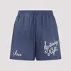 Amiri Saturday Night Bermuda Shorts In Navy Blue