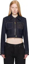 Amiri Embroidered Zip-front Denim Jacket
