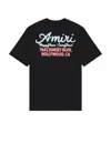 Amiri Neon Lights Oversized Tee In Black