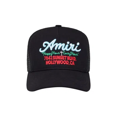 Pre-owned Amiri Neon Lights Trucker Hat 'black' | Men's Size Onesize