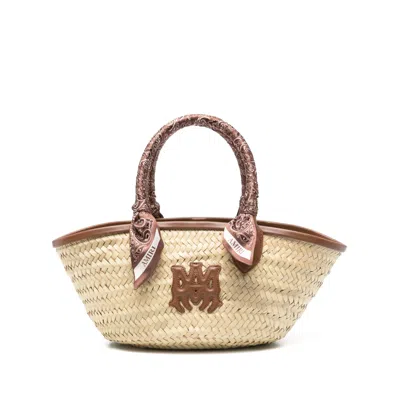 Amiri Neutral  Brown Tote Bags