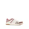Amiri Brown Xl Skel Top Low Cow Leather Sneakers In Multi