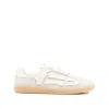 Amiri Pacific Bones Crocodile-effect Suede Sneakers In White