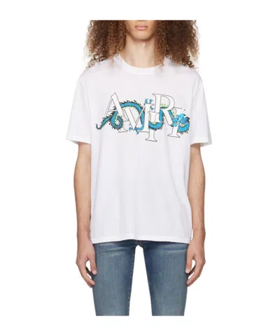 Amiri New Year Dragon Logo T-shirt In White