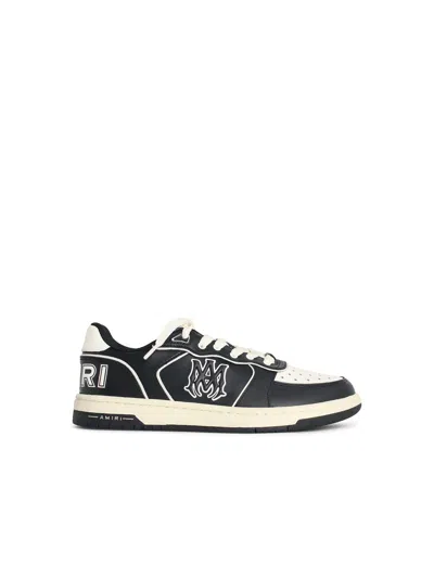 Amiri Vintage Leather Sneakers With Logo Details For Men In Black