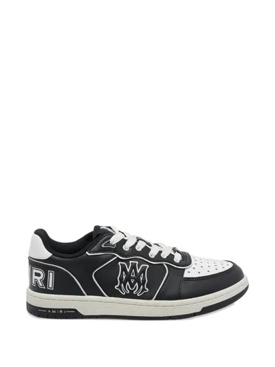 Amiri Vintage Leather Sneakers With Logo Details For Men In Black