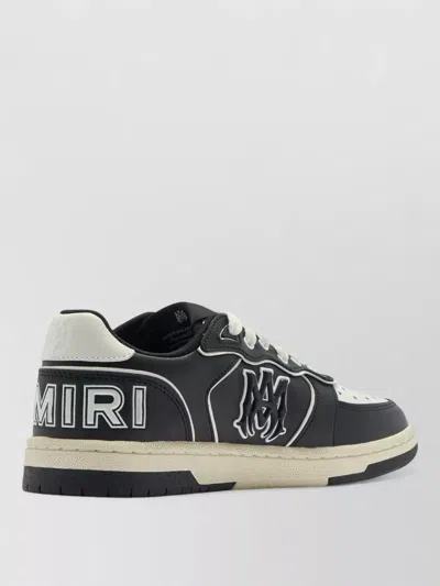 Amiri Vintage Leather Sneakers With Logo Details For Men In Black