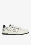 Amiri Newport White Sneakers Low Top With Logo Patch On The Side And Contrasting Heel With Leather Logo Le In White