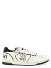 Amiri Newport White Sneakers Low Top With Logo Patch On The Side And Contrasting Heel With Leather Logo Le In White