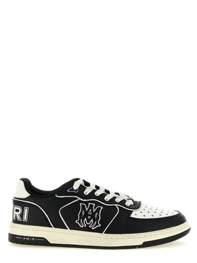 Amiri Vintage Leather Sneakers With Logo Details For Men In Black