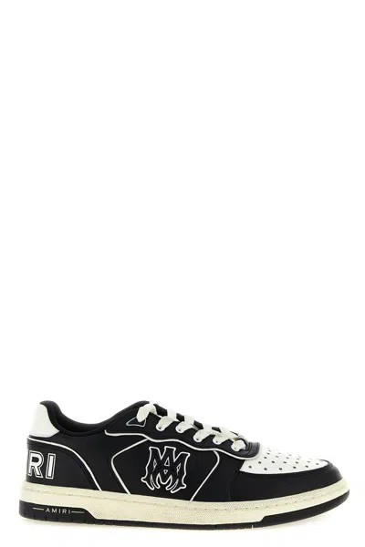 Amiri Vintage Leather Sneakers With Logo Details For Men In Black