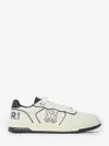 Amiri Newport White Sneakers Low Top With Logo Patch On The Side And Contrasting Heel With Leather Logo Le In White