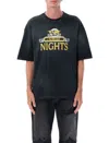 Amiri Night Graphic Print Crew Neck Short Sleeves In Black