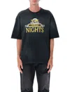 Amiri Night Graphic Print Crew Neck Short Sleeves In Black