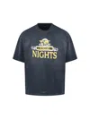 Amiri Night Graphic Print Crew Neck Short Sleeves In Black