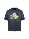 Amiri Night Graphic Print Crew Neck Short Sleeves In Black