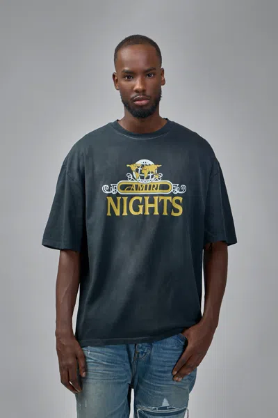 Amiri Nights Oversized Tee In Black