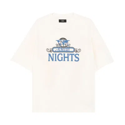 Pre-owned Amiri Nights Oversized Tee 'ivory' | White | Men's Size M