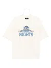 Amiri Night Graphic Print Crewneck T-shirt In White