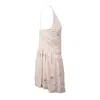 Amiri Nude Stars Fil Coupe Halter Dress In Pink