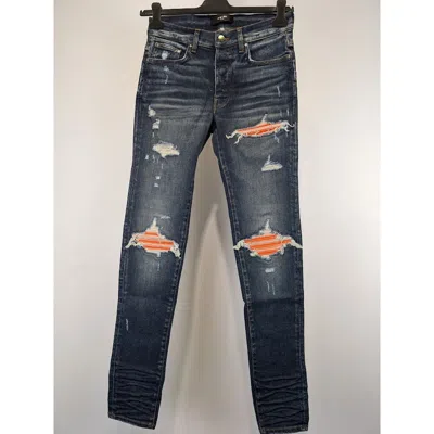 Pre-owned Amiri O1rshd1 Mx1 Ultrasuede Jean In Blue