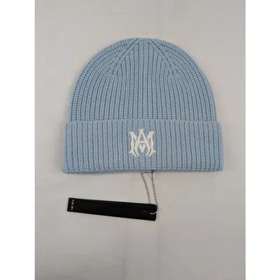 Pre-owned Amiri O1rshd1 Q:18 / Ma Beanie Hat / Cap In Blue