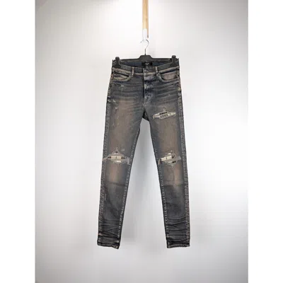 Pre-owned Amiri O1rshd1 Q:3 / Plaid Mx1 Jean In Dark Indigo