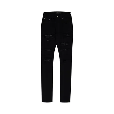 Pre-owned Amiri Od Crystal Thrasher Skinny Jeans 'black' | Men's Size 33