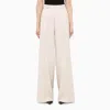 Amiri Wide-leg Wool Trousers In White