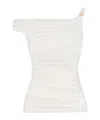 Amiri Off-white Off-the-shoulder Top In White