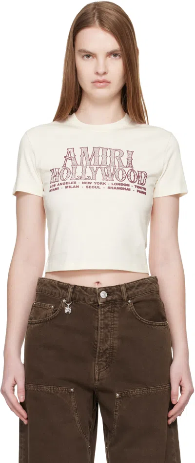 Amiri Off-white ' Hollywood' Baby T-shirt In Neutral