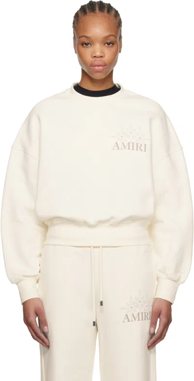 Amiri Off-white '' Starburst Cropped Sweatshirt
