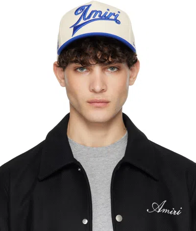 Amiri Off-white & Navy '' Two Tone Canvas Cap In True Blue