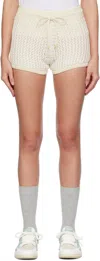 Amiri Crochet Shorts In White