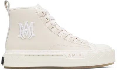 Amiri Off-white Ma Court Hi Sneakers In Alabaster