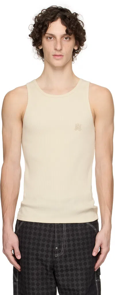 Amiri Off-white Ma Tonal Tank Top In Neutral
