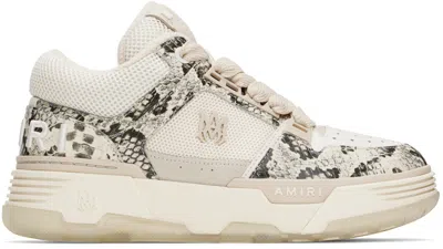 Amiri Off-white Snake Ma-1 Sneakers In Alabaster