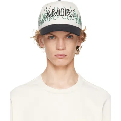 Amiri Off-white & Black Flames Baseball Cap