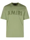 Amiri Stencil Crewneck Short Sleeves T-shirt In Green