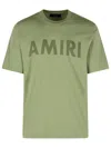 Amiri Stencil Crewneck Short Sleeves T-shirt In Green