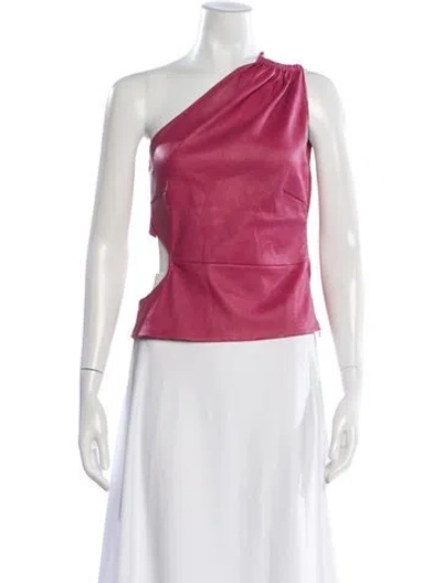 Pre-owned Amiri One-shoulder Sleeveless Top In Pink