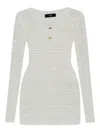 Amiri White Crochet Minidress In White