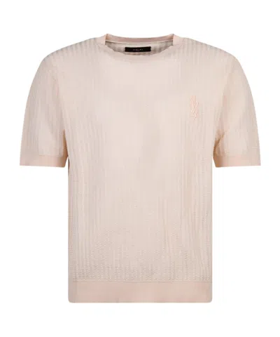 Amiri Open-necked Black Shirt In Nude