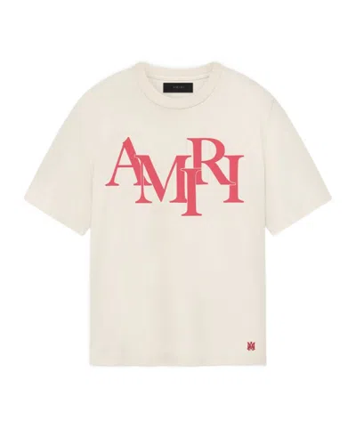 Amiri Logo-print Cotton T-shirt In White