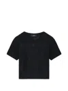 Amiri Open-knit T-shirt In Black