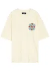 Amiri Out For Trouble Printed Cotton T-shirt In Neutral