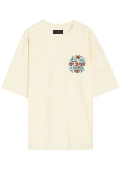 Amiri Out For Trouble Printed Cotton T-shirt In Neutral