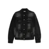 Amiri Bleach Bandana Denim Jacket In Black