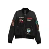 Amiri Bomber Jacket With Embroidered Design And Graphic Print In Black